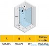 Riho Scandic NXT X203 kabina prysznicowa lewa 100x90cm chrom G001059120